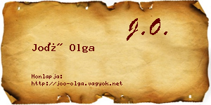 Joó Olga névjegykártya